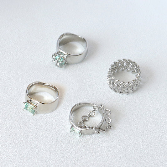 Ring Bone Combination Cold Wind Couple Ring - FASHIONKULTUR