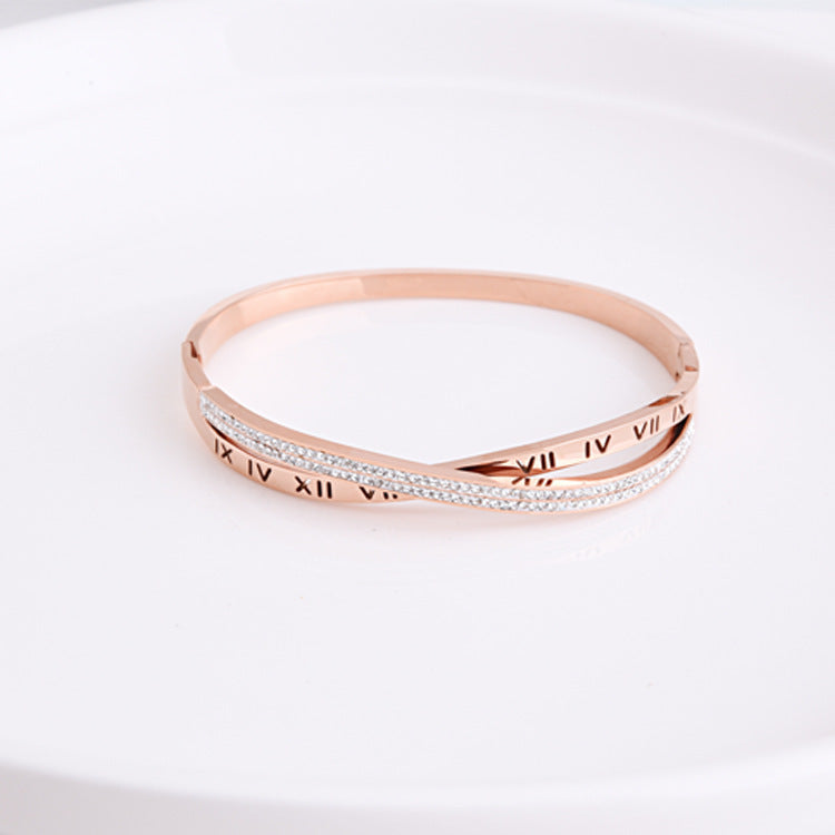 Women's Hot Style Roman Word Diamond Bracelet - FASHIONKULTUR