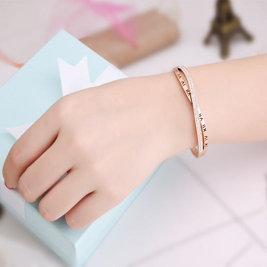 Women's Hot Style Roman Word Diamond Bracelet - FASHIONKULTUR