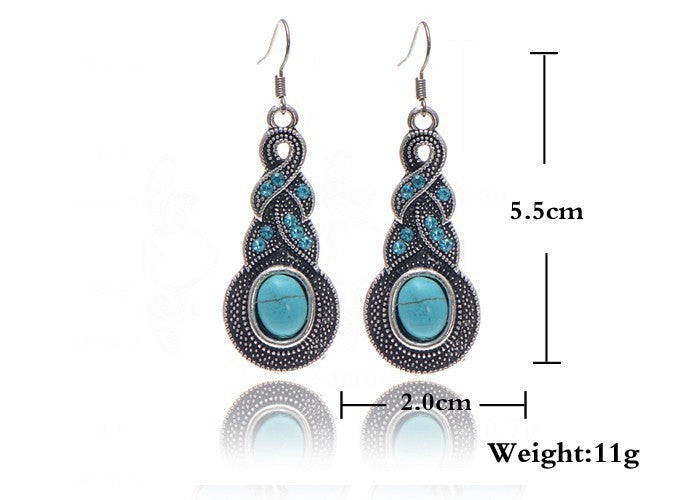 Turquoise necklace earrings - FASHIONKULTUR