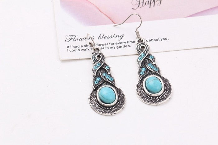 Turquoise necklace earrings - FASHIONKULTUR