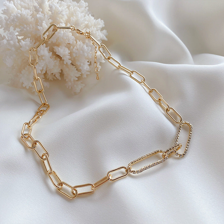Cold Wind Zircon Metal Chain Necklace Fashion - FASHIONKULTUR