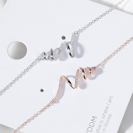 Heartbeat Necklace S925 Sterling Silver - FASHIONKULTUR