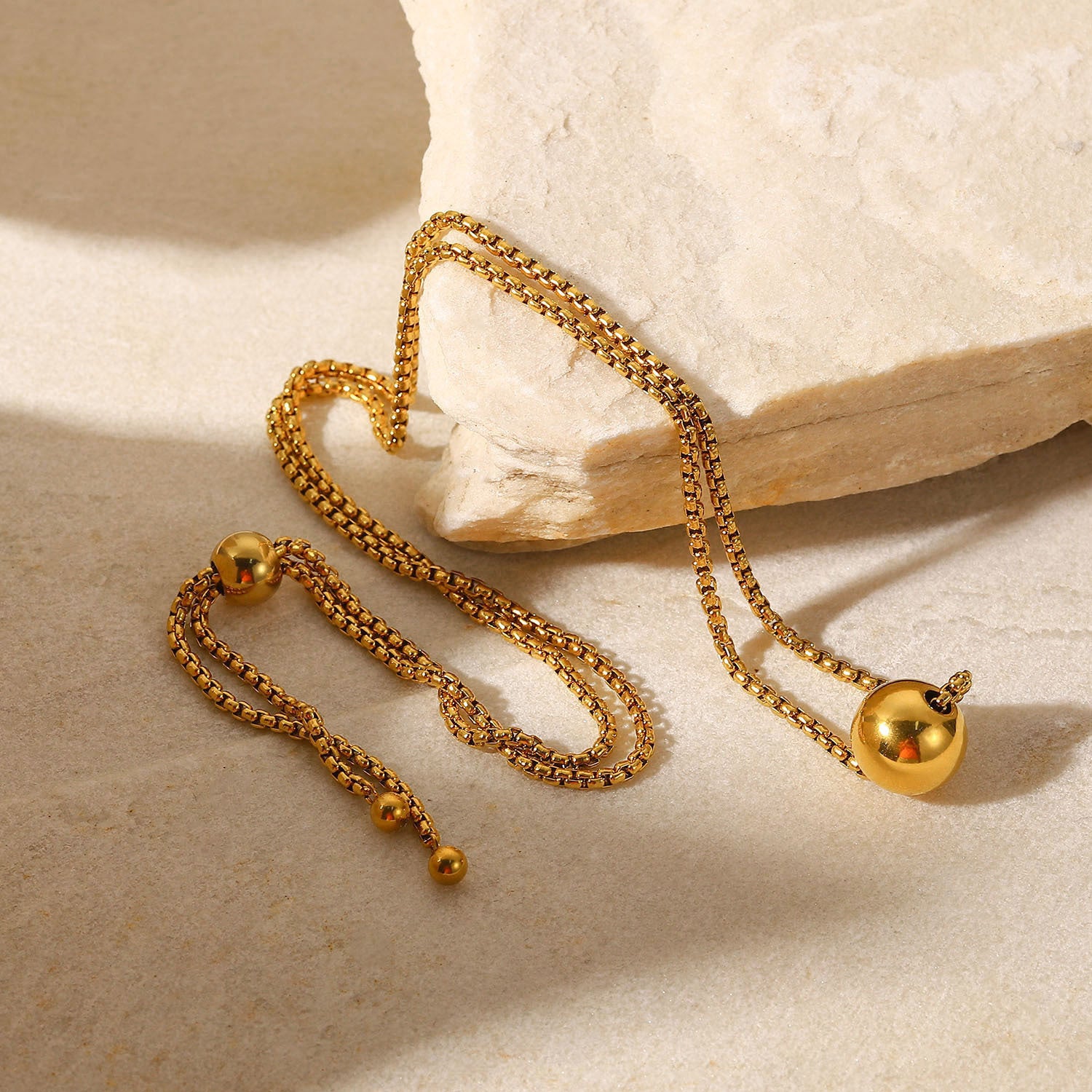 Pull-out 18K Gold Stainless Steel Necklace For Women - FASHIONKULTUR