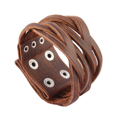 Multi-layer vintage cowhide rope - FASHIONKULTUR