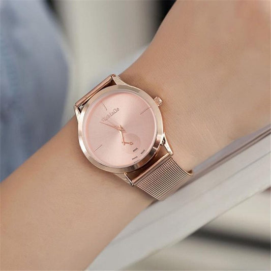 Fashion Alloy Belt Mesh Watch Unisex women's watches Minimalist Style Quartz Watch relogio feminino saat Watches for women - FASHIONKULTUR