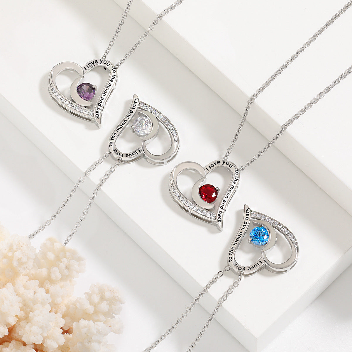 Love Necklace With Rhinestones And Letters Fashion Personality Heart-shaped Necklace Valentine's Day Gift - FASHIONKULTUR