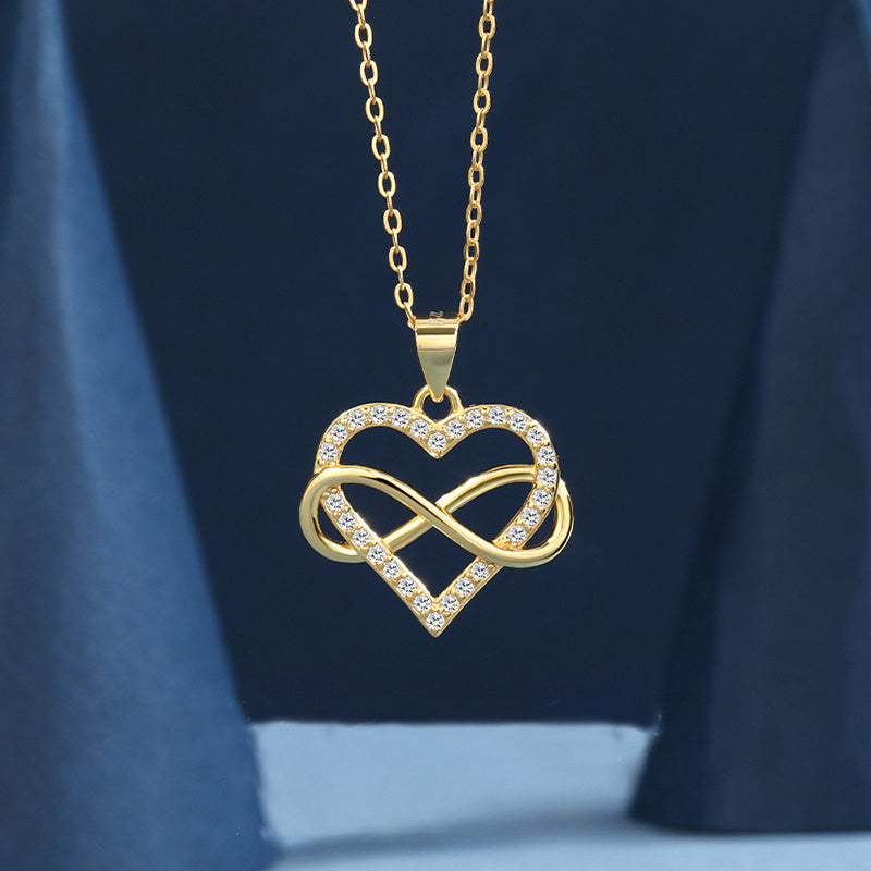 Unlimited Love Necklace Women Wrapped Love Valentine's Day Gifts All Match High-grade Can Not Be Dropped Collarbone Chain - FASHIONKULTUR
