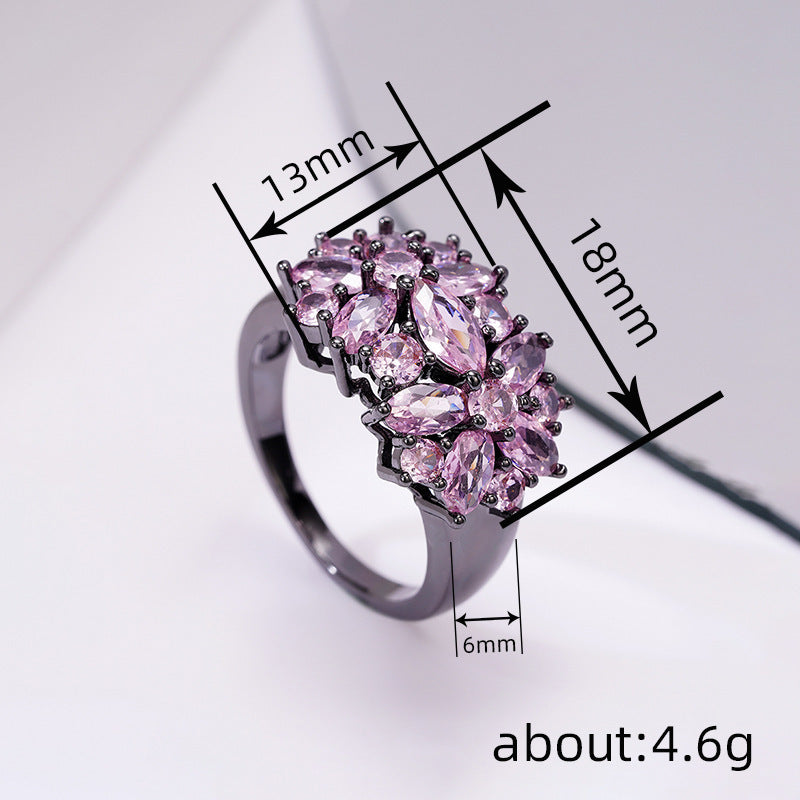 Geometric Design Flower Ring For Women - FASHIONKULTUR