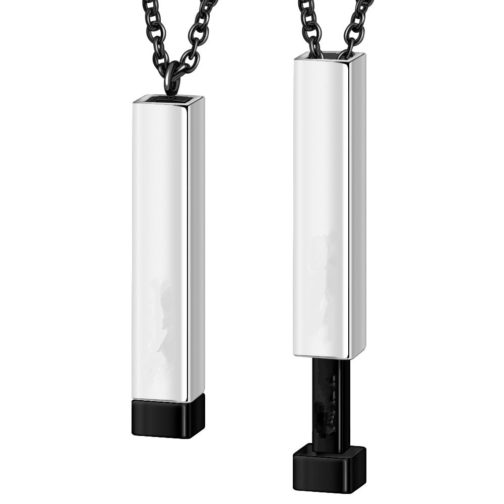 Customize Lovers Name Stainless Steel Necklace Remember Your Most Meaningful Phrase Word - FASHIONKULTUR
