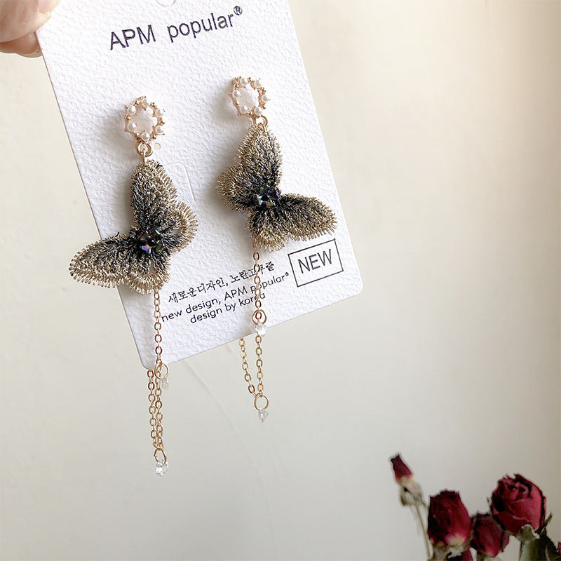 Exaggerated earrings web celebrity stud - FASHIONKULTUR