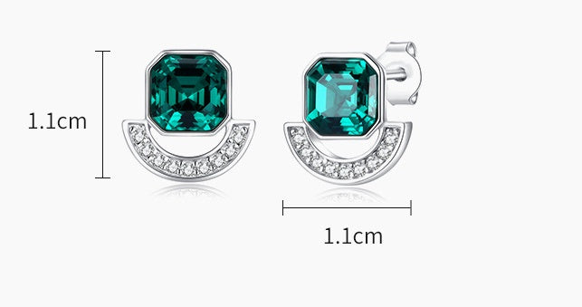 Necklace S925 Sterling Silver Square Jewelry Set - FASHIONKULTUR