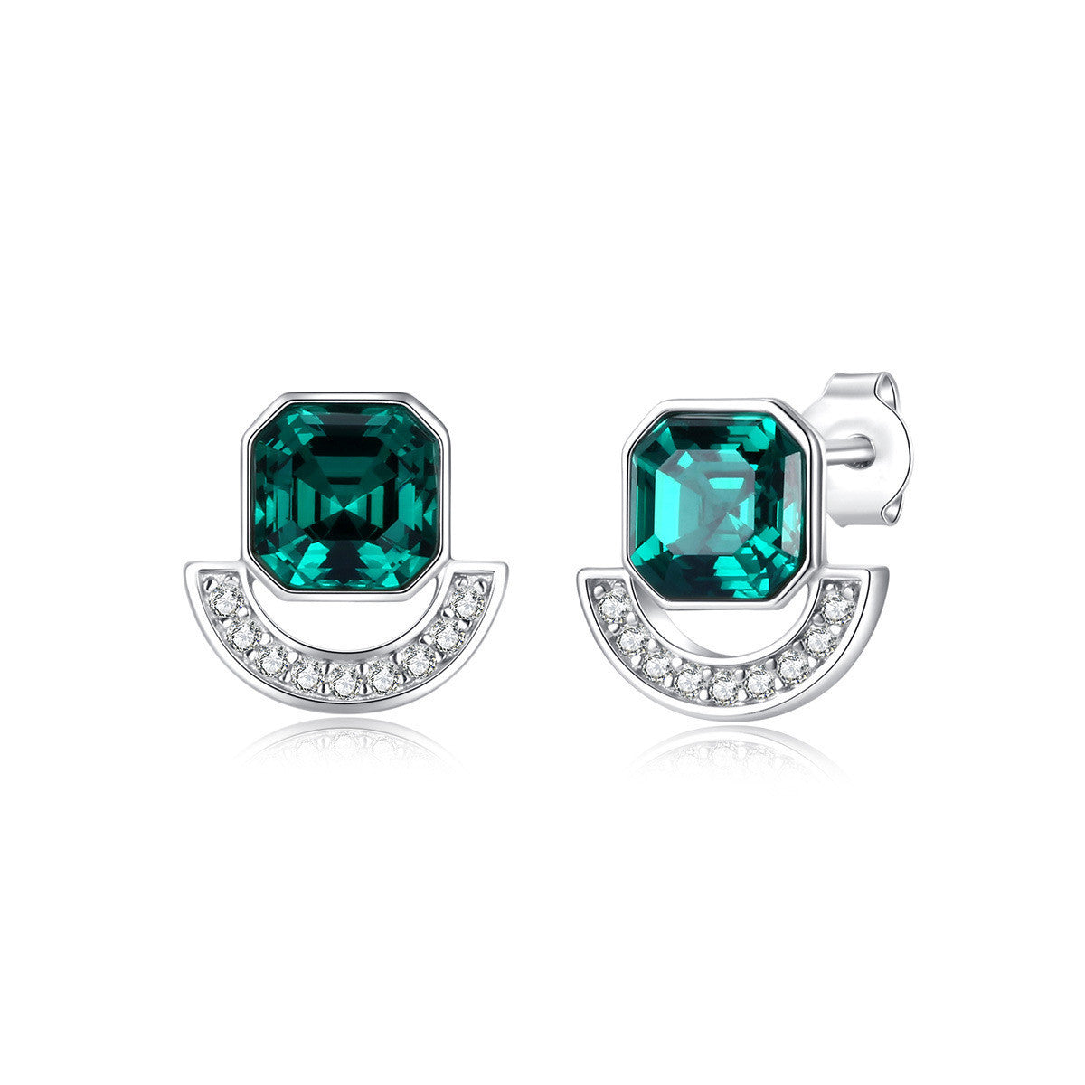 Necklace S925 Sterling Silver Square Jewelry Set - FASHIONKULTUR