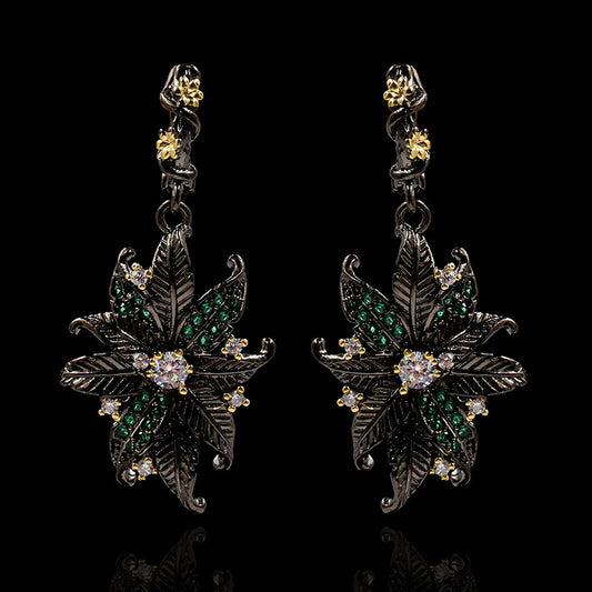 Diamond Flower New Fashion Retro Creative Earring Accessories - FASHIONKULTUR