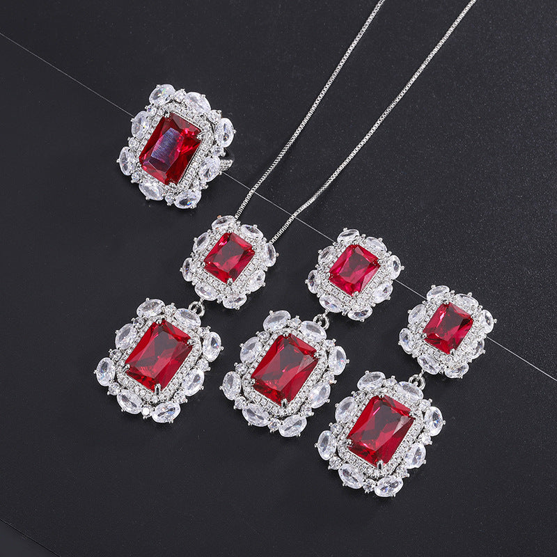 S925 Silver Needle Simulation Jewelry Accessories Set - FASHIONKULTUR
