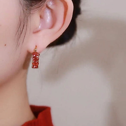 Super Fairy Temperament Red Earrings - FASHIONKULTUR