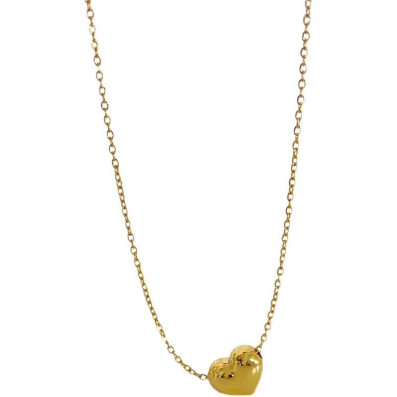 3D Love Heart Necklace Design Sense Clavicle Fashion Jewelry - FASHIONKULTUR