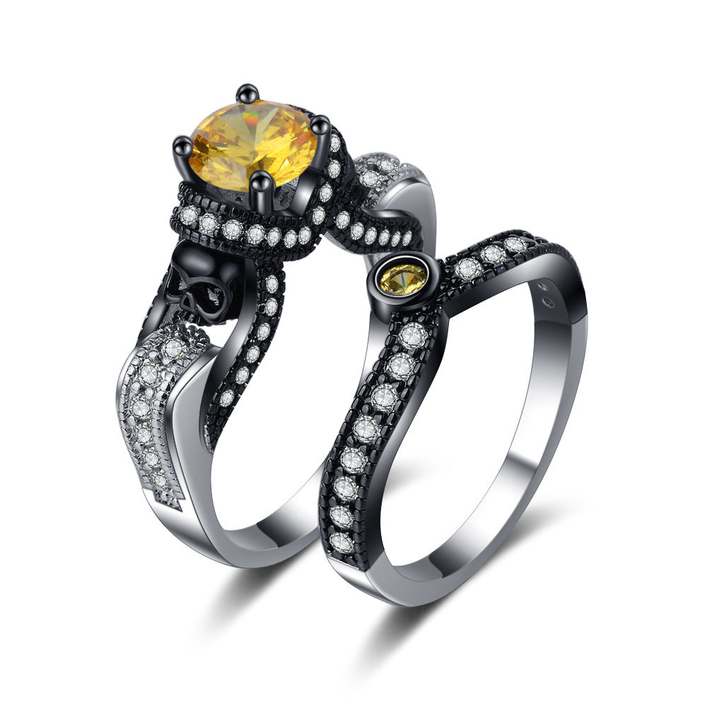 Separation Couple Rings Personalized Punk Retro Style Ring Set - FASHIONKULTUR
