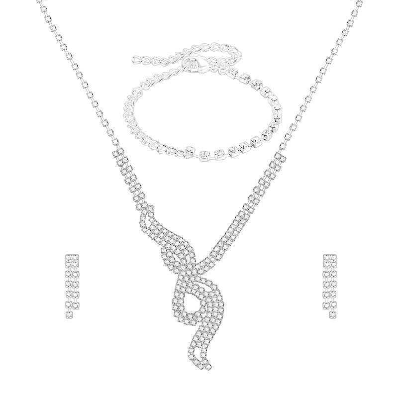 Fashion Bride Bridesmaid Jewelry Set Luxury 3-piece Set - FASHIONKULTUR