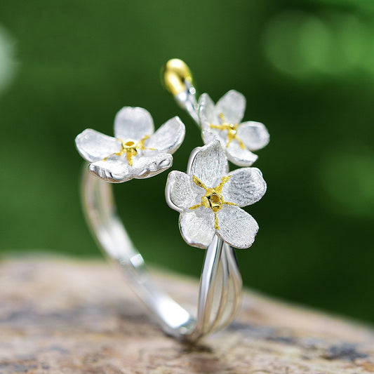 Women's Hand-Designed Forget-Me-Not Ring - FASHIONKULTUR
