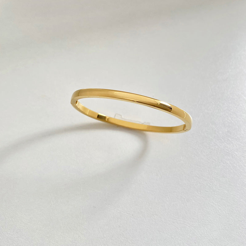 Retro Minimalistic Buckle Simple Bracelet Gold Bracelet - FASHIONKULTUR