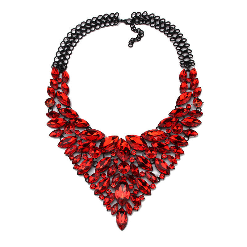 Alloy Rhinestone Necklace Luxury Full Diamond Sweater Chain - FASHIONKULTUR