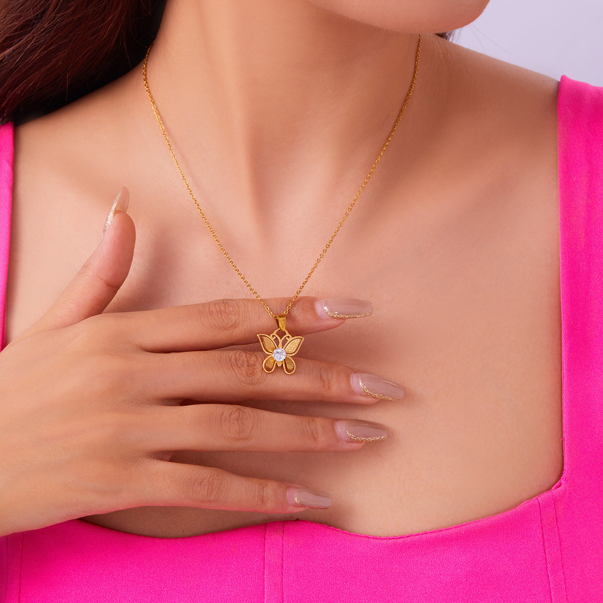 Women's Stainless Steel Necklace Fashion Hollowed-out - FASHIONKULTUR