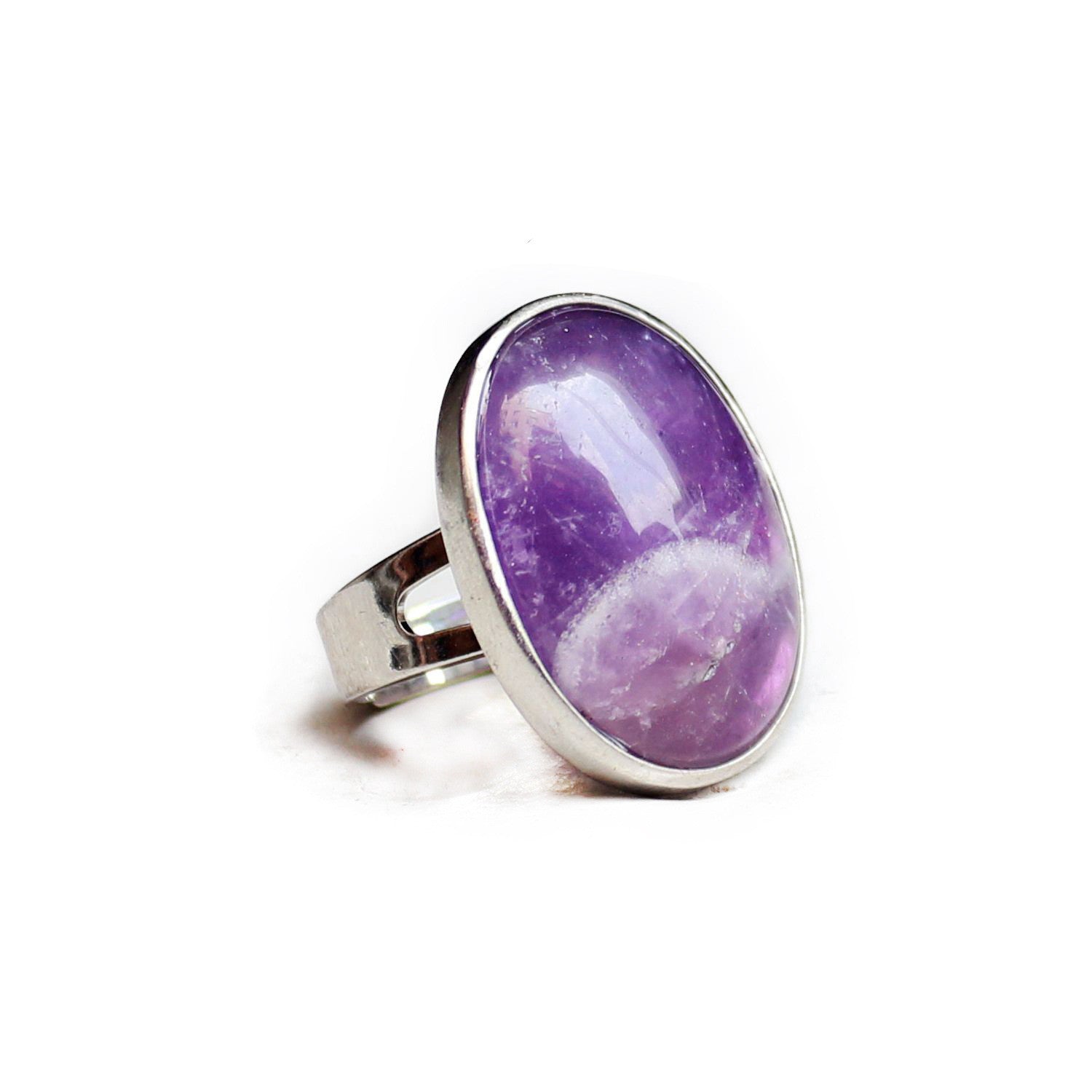 Couple men and women crystal egg oval ring - FASHIONKULTUR