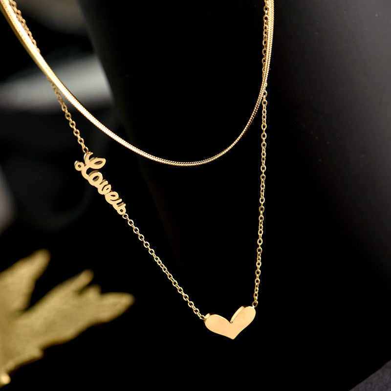 Female simple and versatile non-fading clavicle chain - FASHIONKULTUR
