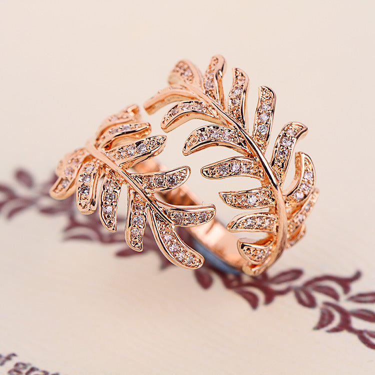 Mimosa leaves rings - FASHIONKULTUR