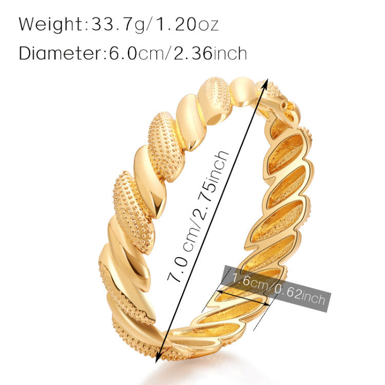 Bracelet Classic Twisted Twist Geometric Alloy - FASHIONKULTUR