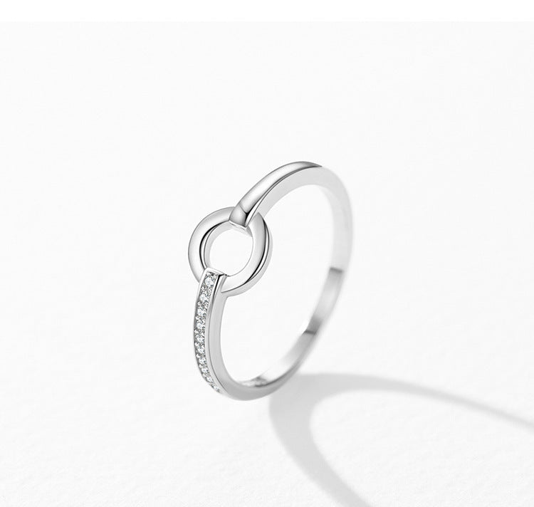 Female S925 Silver Ring Geometric Design Ring Ornament - FASHIONKULTUR