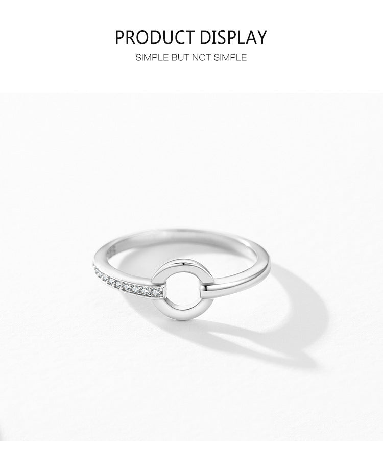 Female S925 Silver Ring Geometric Design Ring Ornament - FASHIONKULTUR