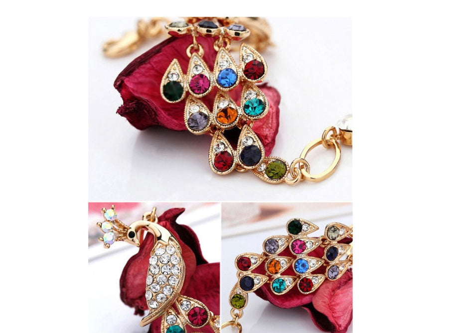 Creative Crystal Peacock Bridal Jewelry Set - FASHIONKULTUR