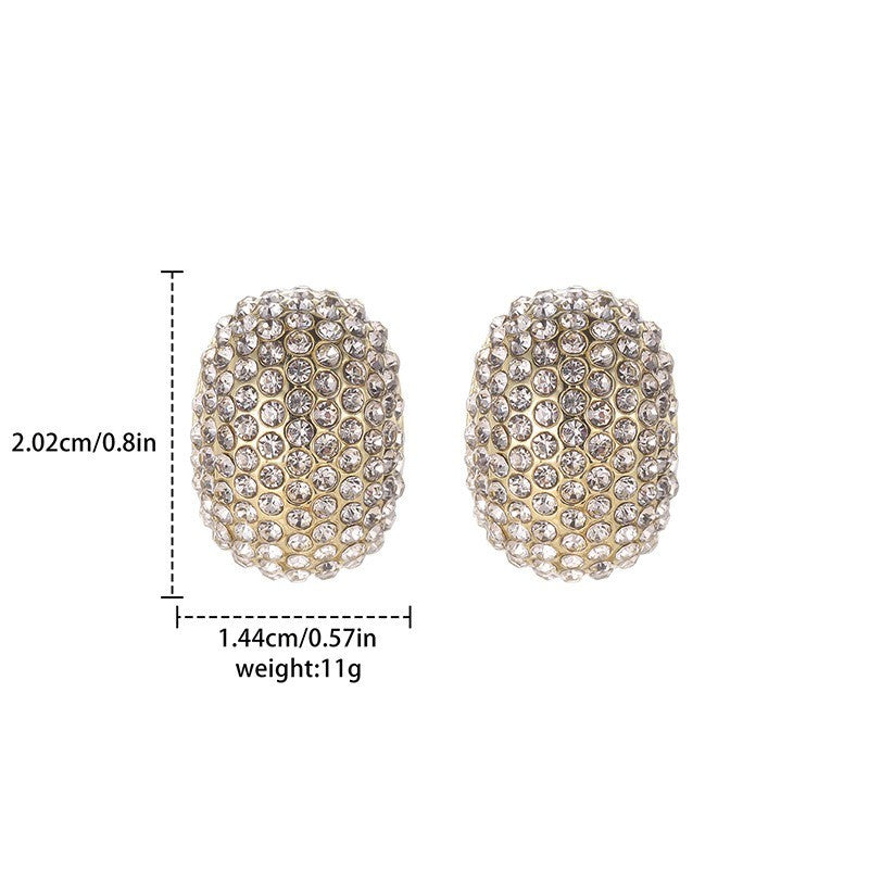 Exquisite And Fashionable Super Sparkling Diamond Droplet Shaped Ear Buckle, Internet Famous Personality, Light Luxury Design Earrings - FASHIONKULTUR