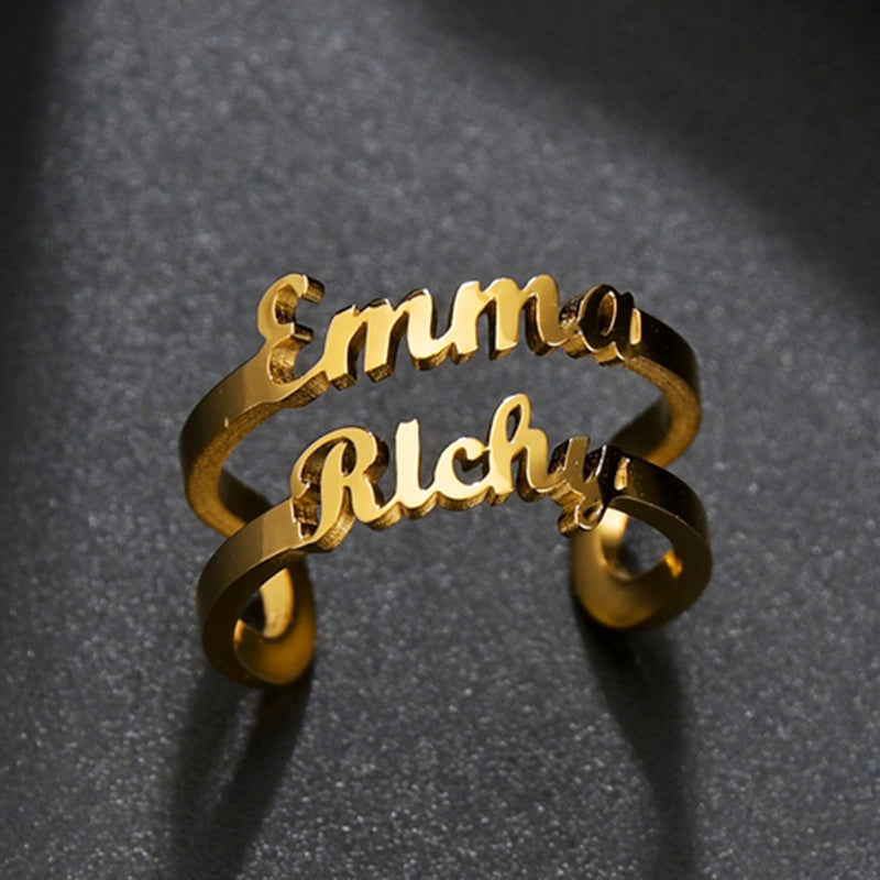 Custom Stainless Steel Ring Anniversary Jewelry - FASHIONKULTUR
