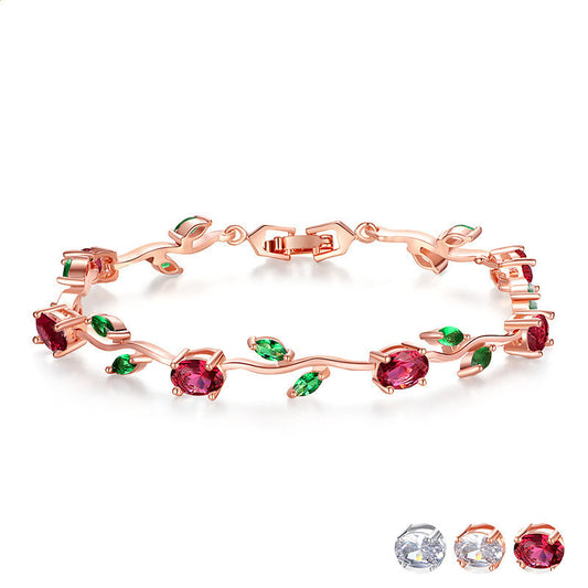 Plated crystal ladies bracelet - FASHIONKULTUR