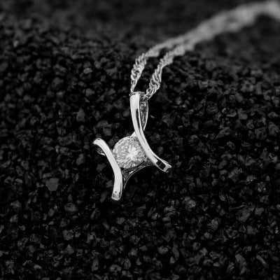 Feminine zircon pendant necklace - FASHIONKULTUR