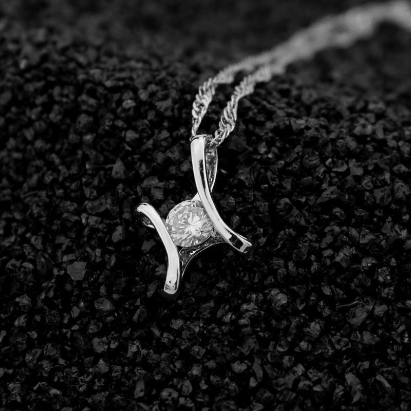 Feminine zircon pendant necklace - FASHIONKULTUR
