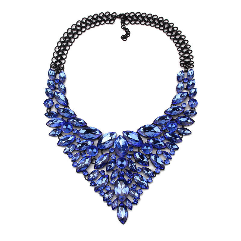 Alloy Rhinestone Necklace Luxury Full Diamond Sweater Chain - FASHIONKULTUR