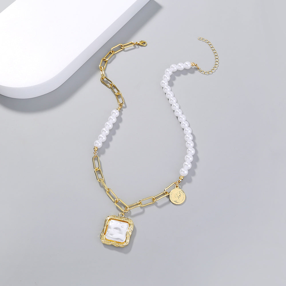 Faux Baroque Pearl Necklace - FASHIONKULTUR
