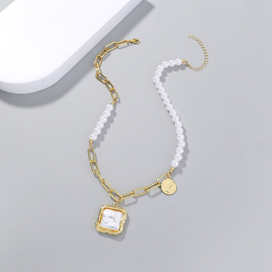 Faux Baroque Pearl Necklace - FASHIONKULTUR