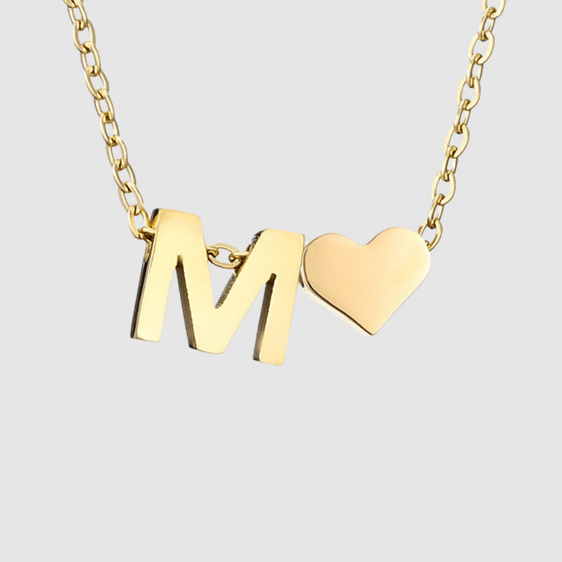 Minimalist Style Heart-shaped Letter Necklace Bracelet - FASHIONKULTUR