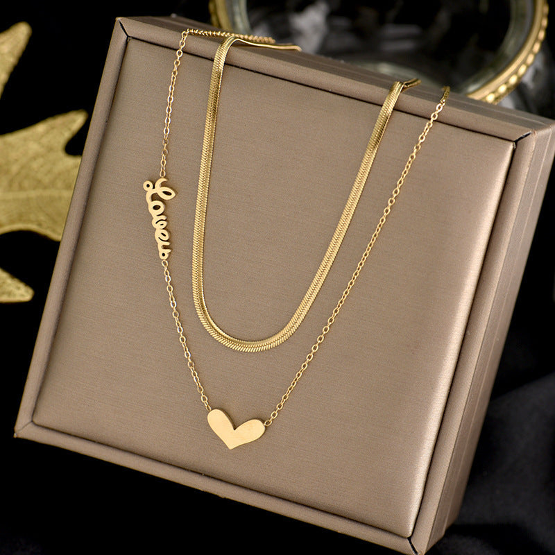 Female simple and versatile non-fading clavicle chain - FASHIONKULTUR