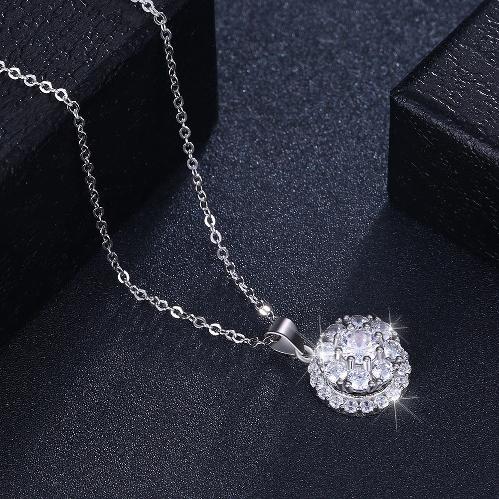 Ladies rotating sterling silver clavicle chain - FASHIONKULTUR