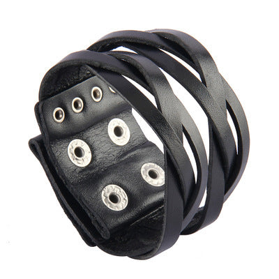 Multi-layer vintage cowhide rope - FASHIONKULTUR
