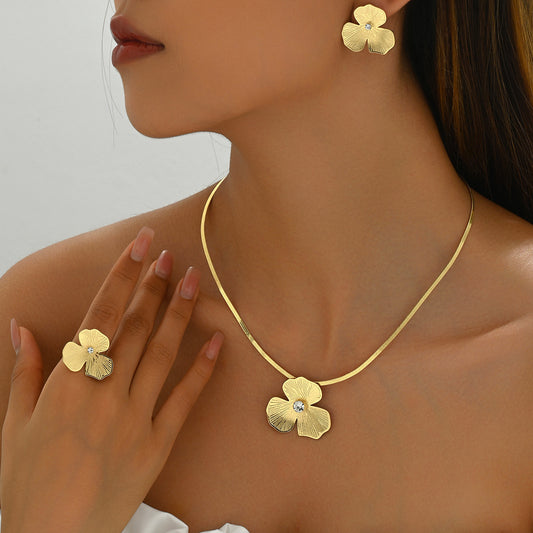 Simple Ladies Necklace Ring Suit Niche - FASHIONKULTUR