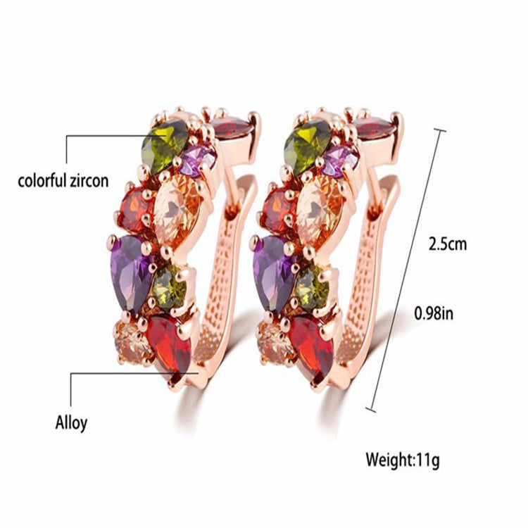 Shiny Zircon Hypoallergenic Necklace Earrings Ring Set - FASHIONKULTUR