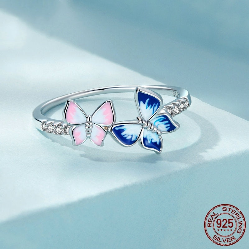 Original Design Gradient Dripping Butterfly Ring - FASHIONKULTUR