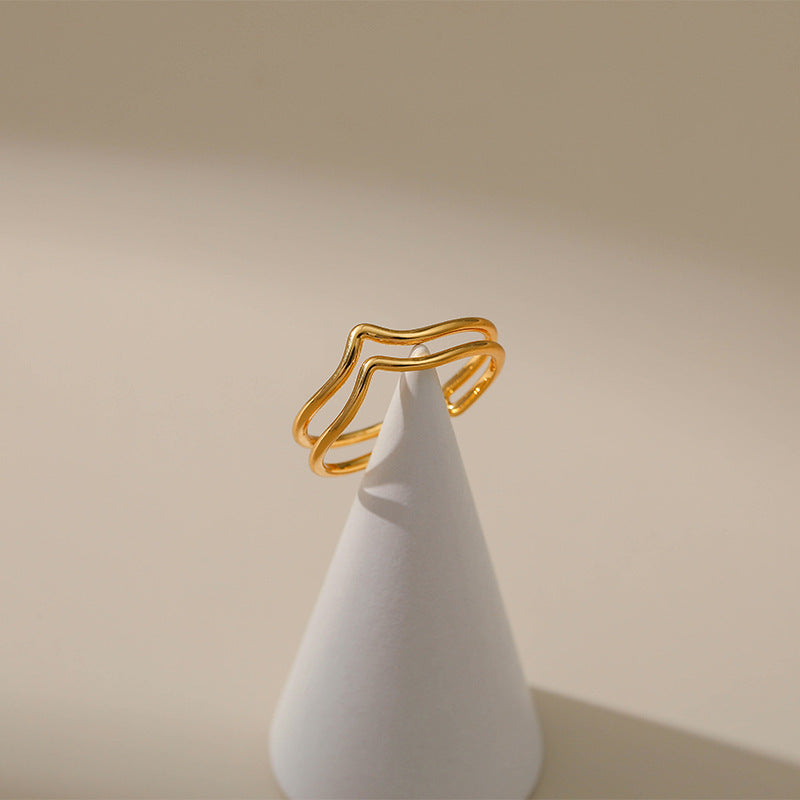 Copper Plating 18K Real Gold Ring - FASHIONKULTUR